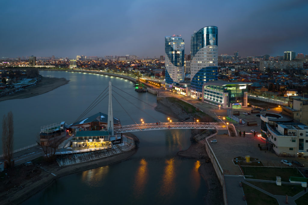 краснодар, фото, с высоты, павел мирошкин, мост поцелуев, центр города (2)