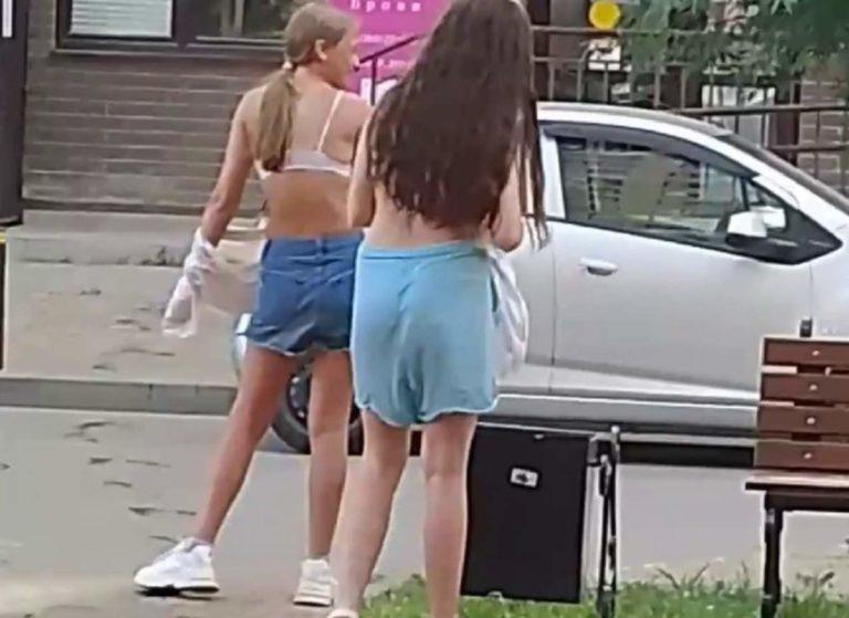 Краснодарские девушки раздеваются на улицах в сильную жару