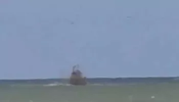 Грязевой вулкан проснулся в Азовском море: видео