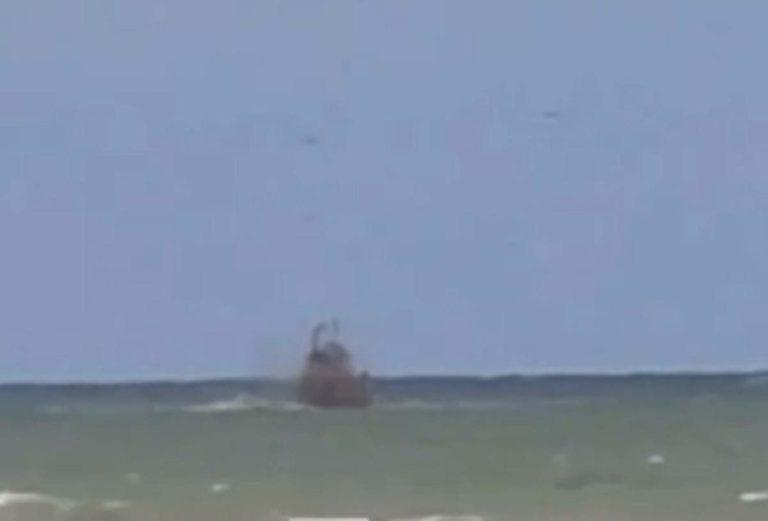 Грязевой вулкан проснулся в Азовском море: видео