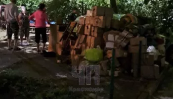 В Краснодаре женщину заселили с вещами на детскую площадку: видео