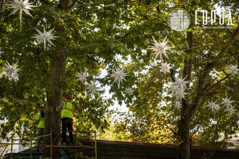 Сергей Галицкий второй год подряд украшает улицу Красную к Новому году