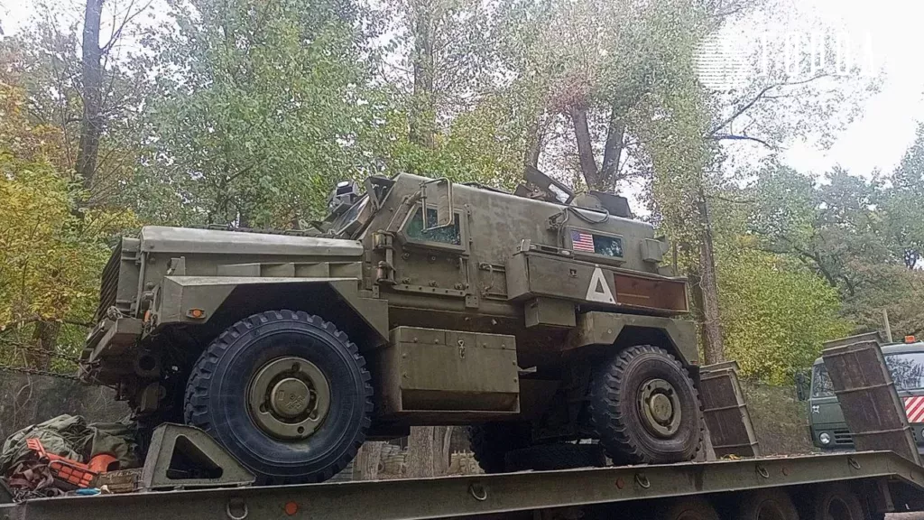 Американский М113А4 Cougar MRAP на выставке технику ВСУ в Краснодаре. 