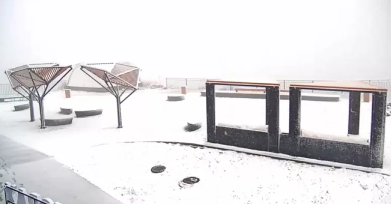 Первый снег выпал в Краснодарском крае