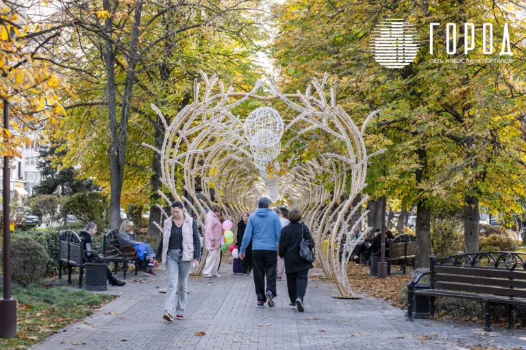 Зеркальные спирали, фигуры животных и розочки: Галицкий украсил улицу Красную к Новому году