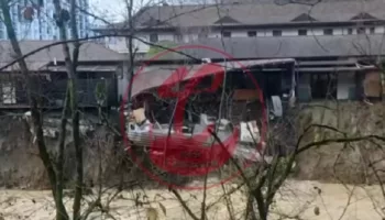 Обрушение дома в реку Кудепста