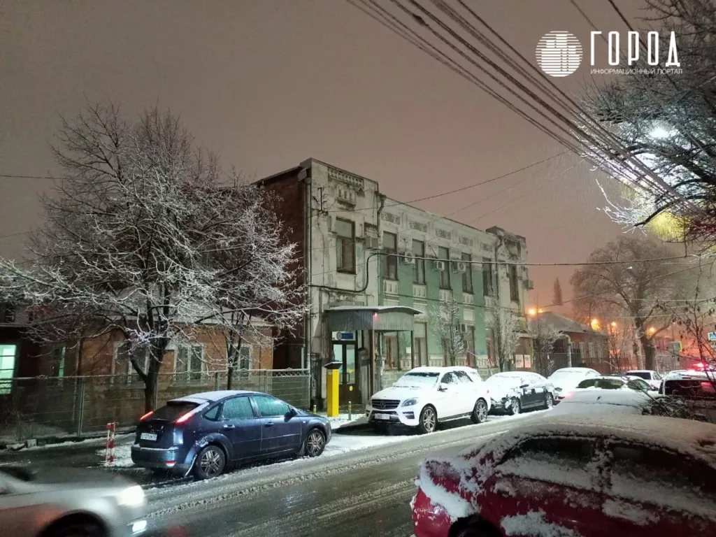 Старый Екатеринодар после снегопада.