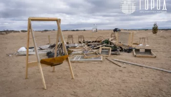 Пляж в станице Благовещенской