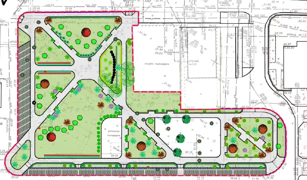 план озеленения сквера имени Чепеги