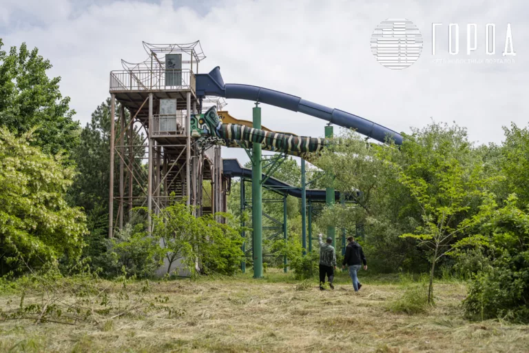 Собаки, видеокамеры, колючая проволока: заброшенный аквапарк Краснодара огородили от толп подростков