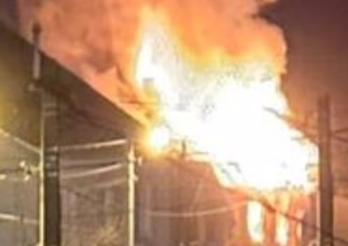 пожар после ударов БПЛА