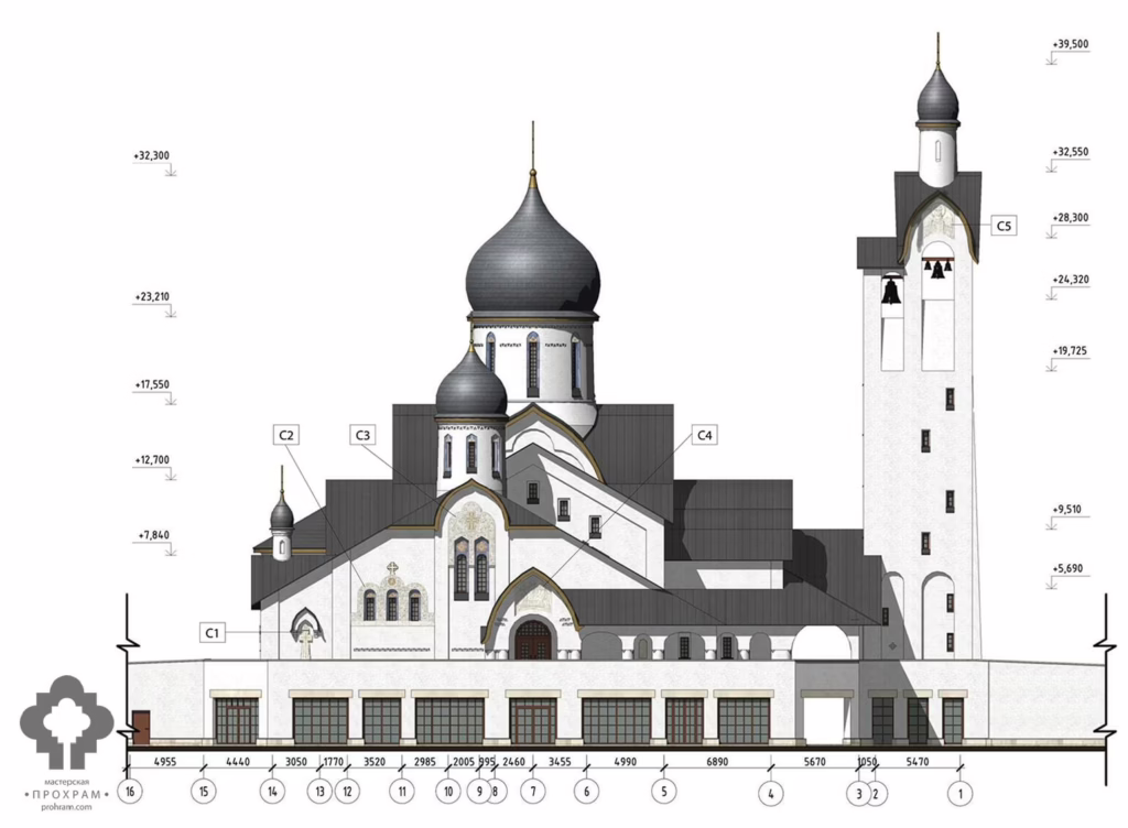 Эскиз церкви на Западном обходе Краснодара 2