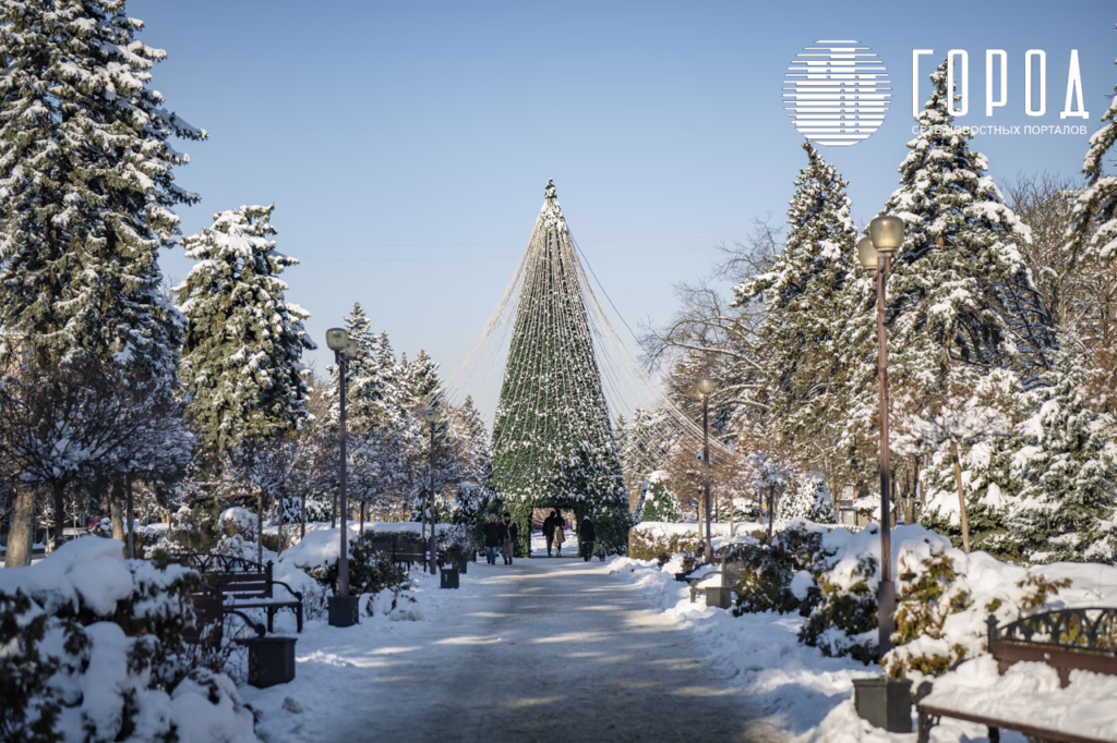 Светящиеся арки на новогодней улице Красной Краснодара 8