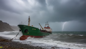 Танкер Happy Aras сель на мель у Тамани в Краснодарском крае