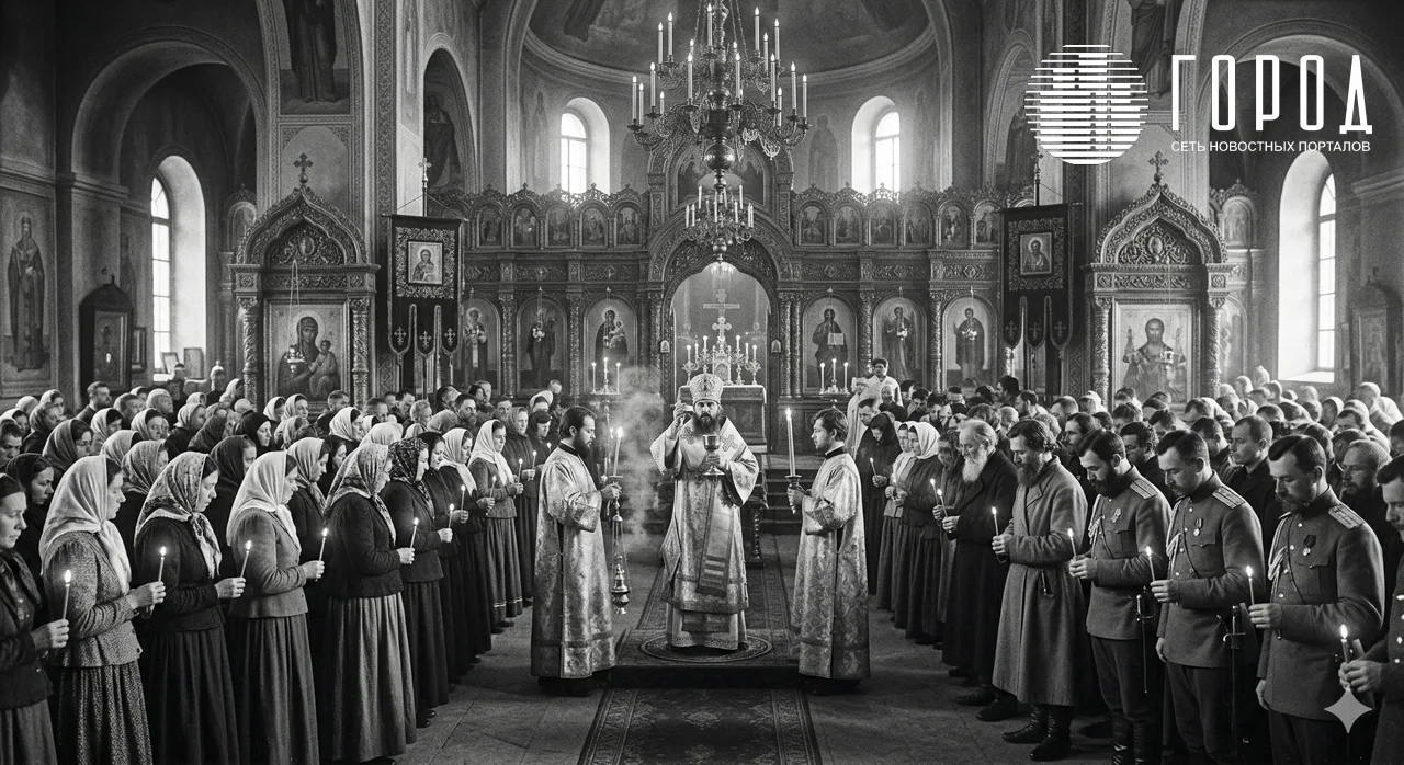 Пасхальная служба в Храме.