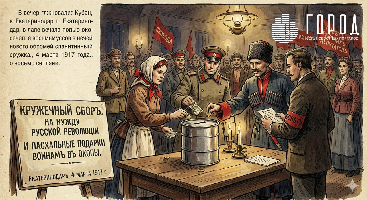 Сбор пожертвований войнам рабочими на Пасху.