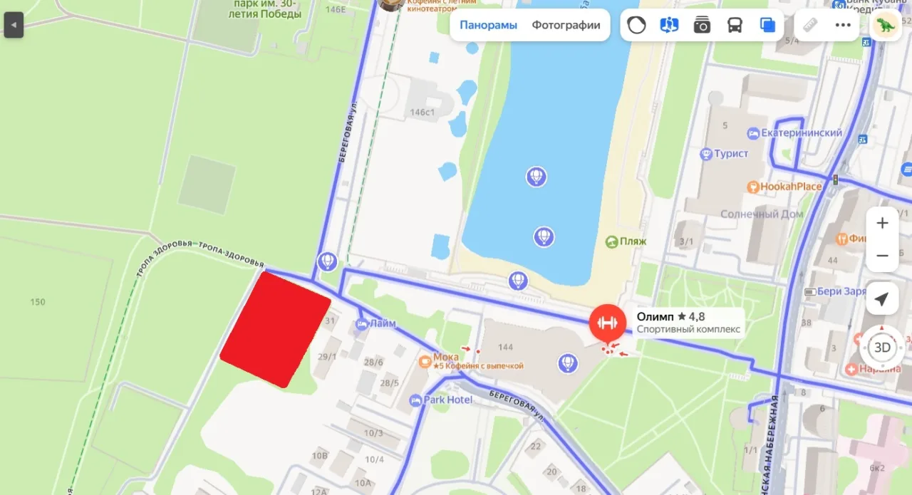 Открытый бассейн с рестораном на Затоне Краснодара: показали место строительства