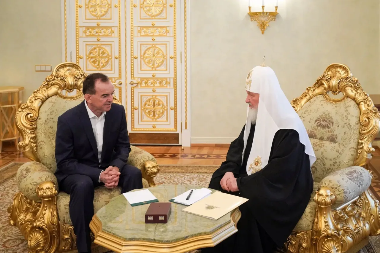 Вениамин Кондратьев и Патриарх Кирилл в Москве