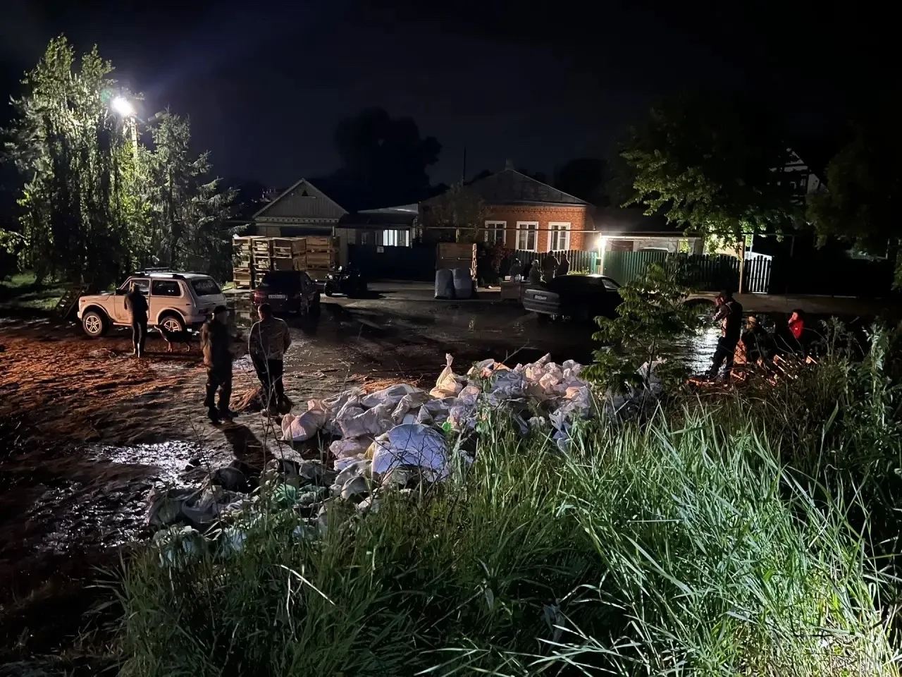 Паводок на реке Кубань в Крымском районе Краснодарского края