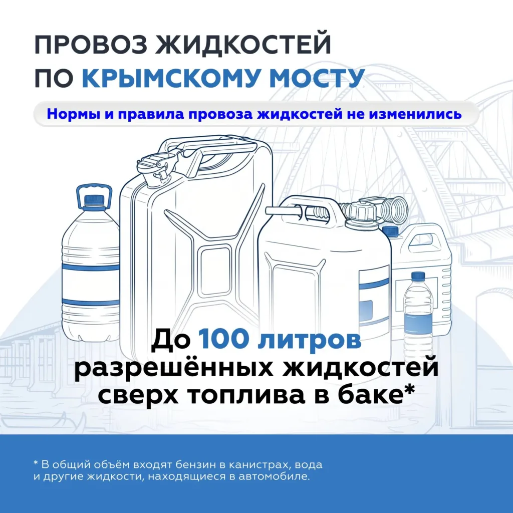 Правила провоза бензина и топлива в Крым