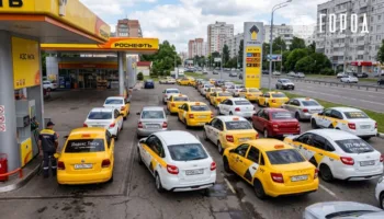 Водители такси жалуются на очереди на АЗС Краснодара