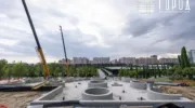 Каскадный фонтан в парке Галицкого