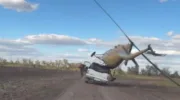 Вертолёт рухнул с лимузина и перевернулся в Краснодарском крае